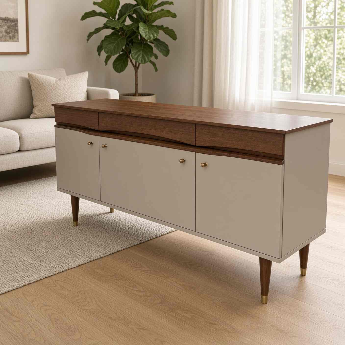 Mid-century sideboard, Greige