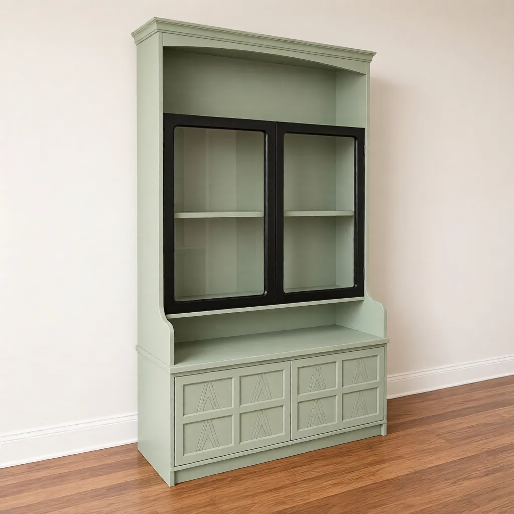 Detail of Teak wall unit
